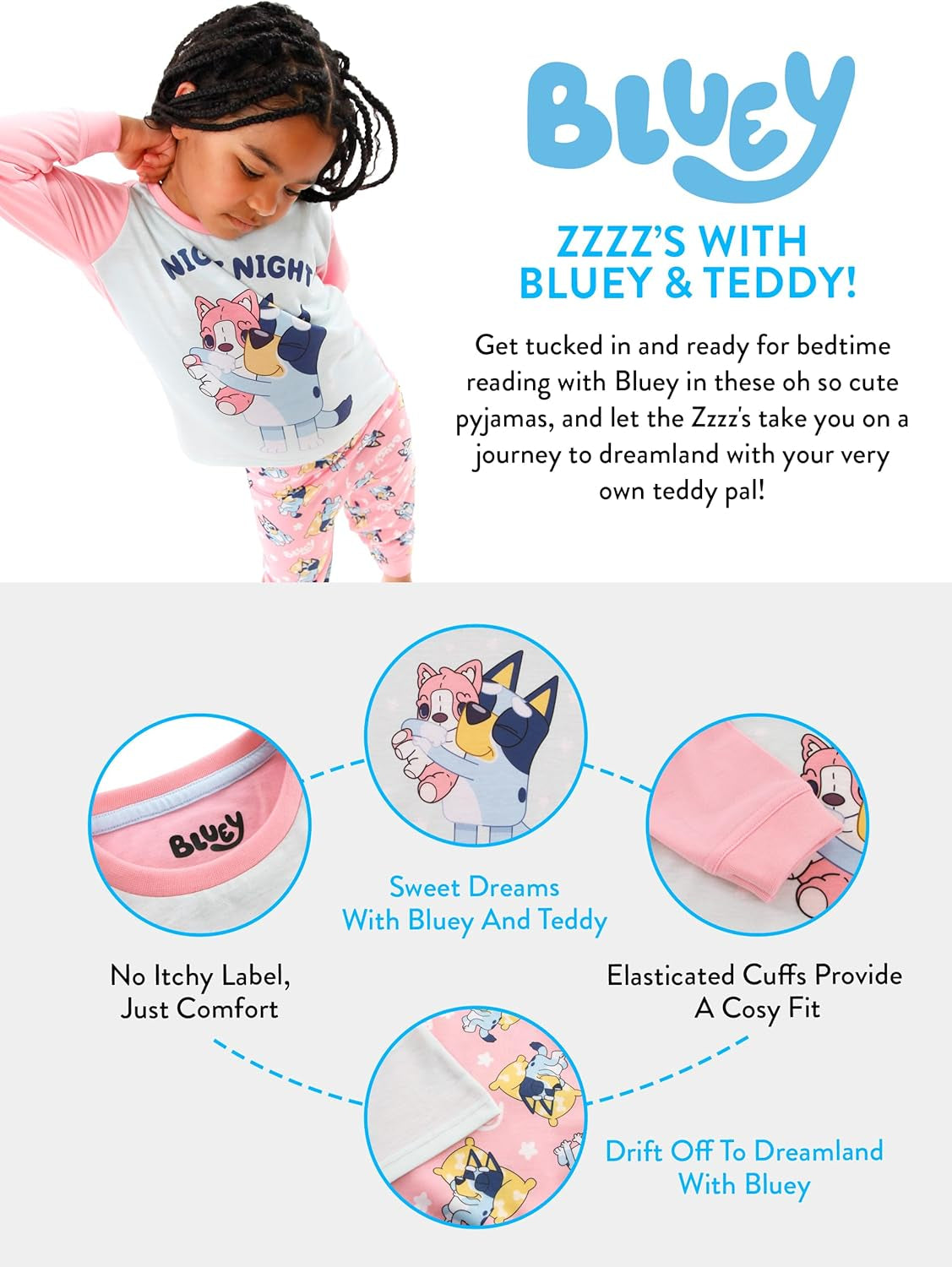 Pyjamas | Bingo Girls Pjs | Cotton Girls Pyjamas | Ages 18 Months to 8 Years