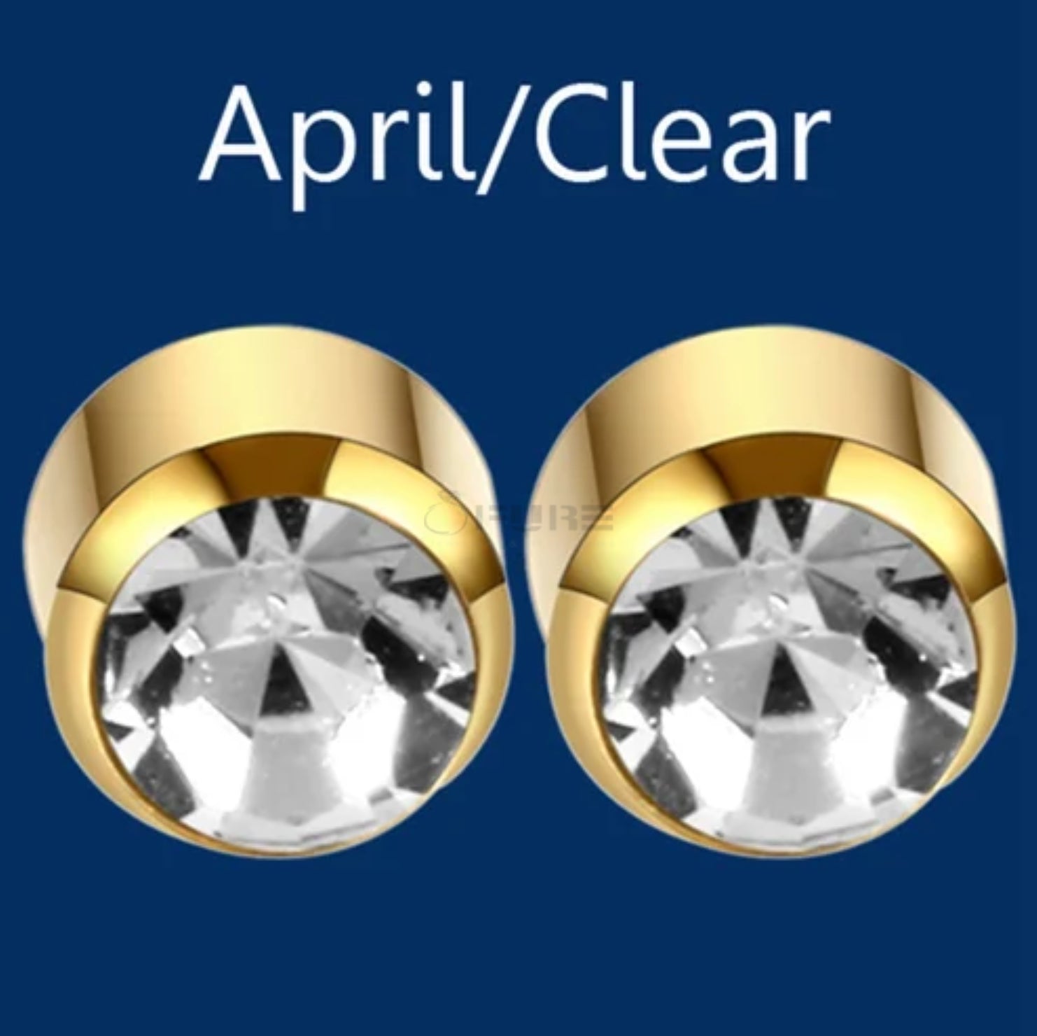 4Mm 18K Gold Plated Surgical Steel Cubic Zirconia round Cartilage Stud Earrings