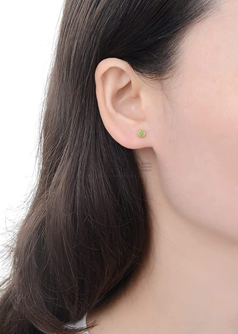 4Mm 18K Gold Plated Surgical Steel Cubic Zirconia round Cartilage Stud Earrings